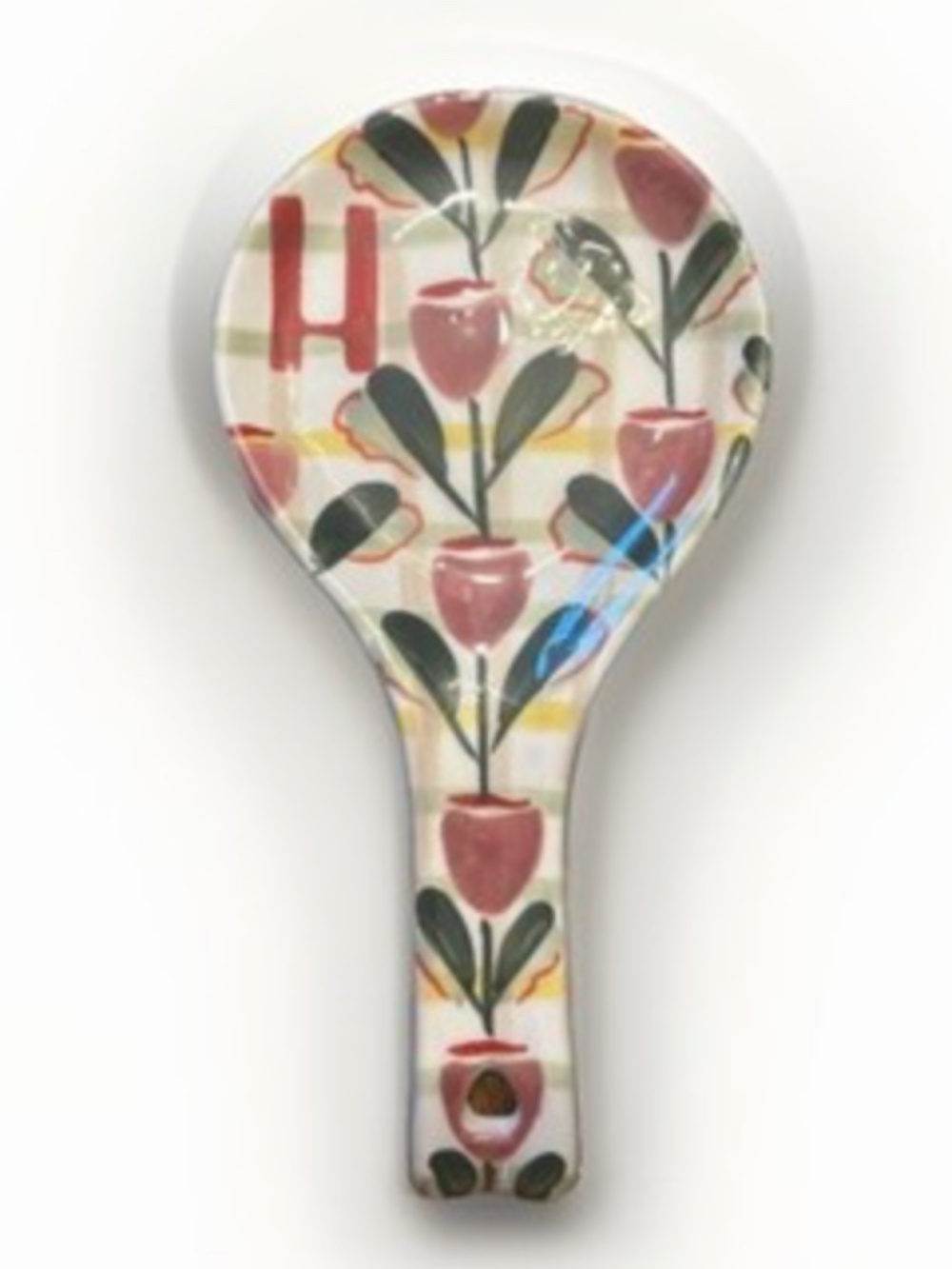 New in Box Anthropologie Monogram H Tivoli Spoon Rest - Handpainted